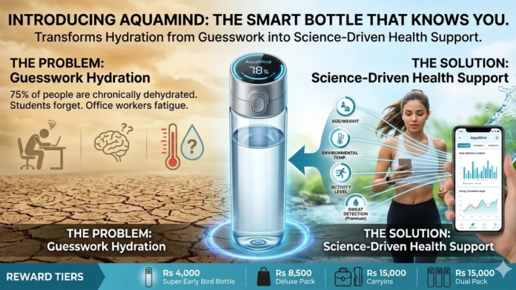 AquaMind AI-Powered Smart Hydration Bottle: Your Personal Hydration Assistant